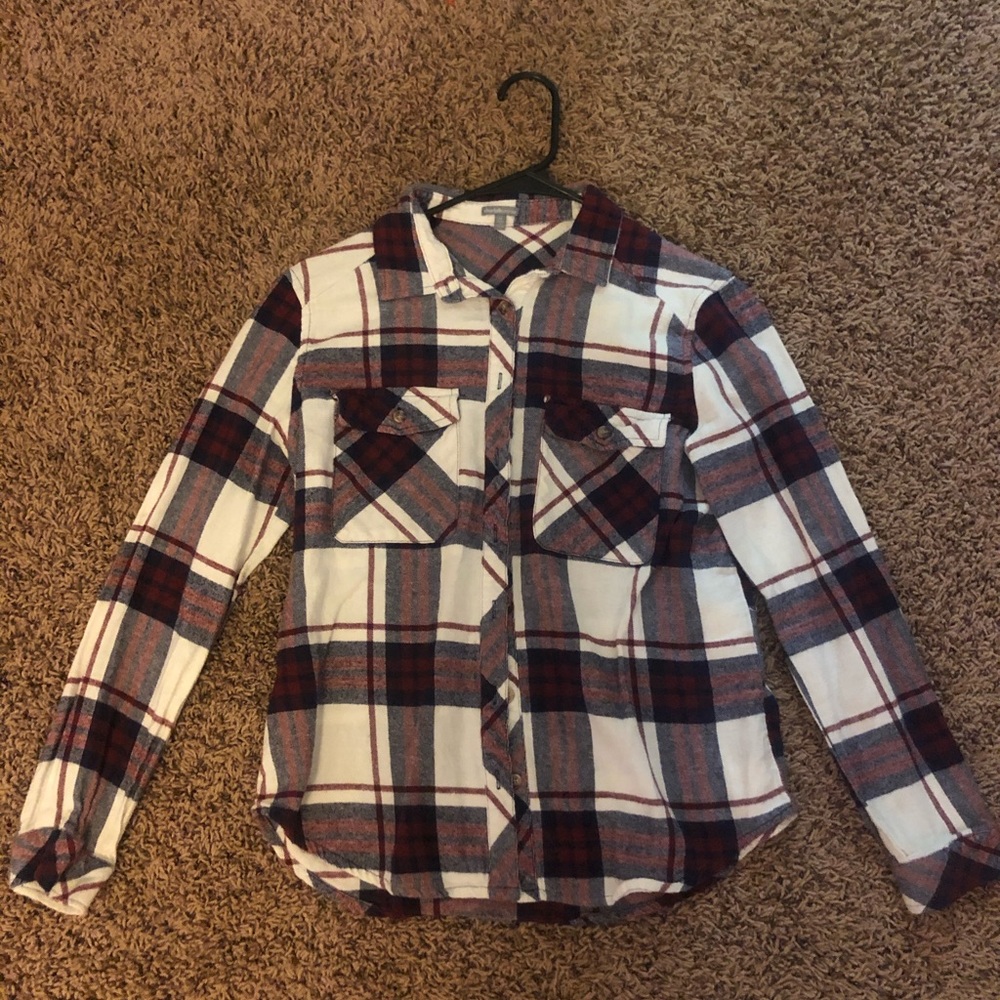 2 Different Colored Plaid Flannels - image 1